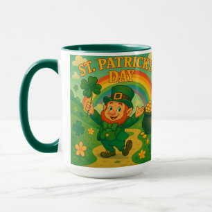 Caneca Bonito dia de São Patrício leprechaun caprichoso