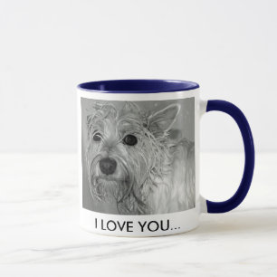 Caneca bonito do cão de Westie