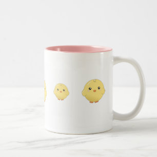 Caneca bonito do pintinho do amarelo do kawaii