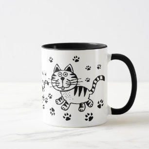 Caneca bonito dos impressões do gato & da pata