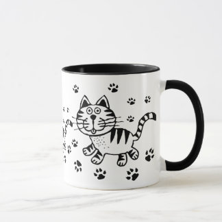 Caneca bonito dos impressões do gato & da pata