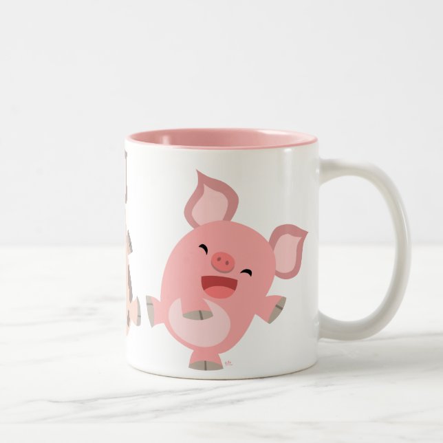 Caneca bonito dos porcos dos desenhos animados da (Direita)