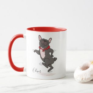 Caneca bonito e engraçada do buldogue francês