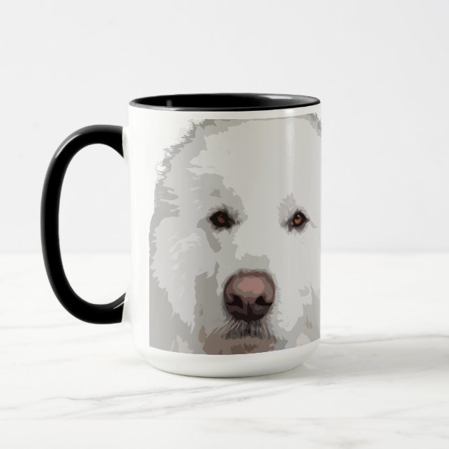 Caneca Bonito Excelente Pirenéus Cães Café Mug (Esquerda)