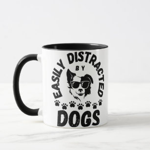 Caneca Bonito Fácilmente Distraído por Cães amantes de an