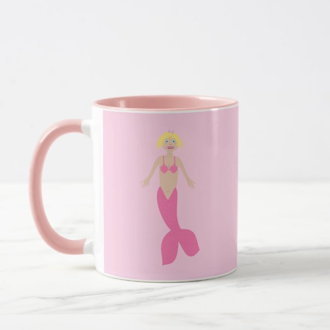Caneca Bonito fantasia rosa Sereia (Esquerda)