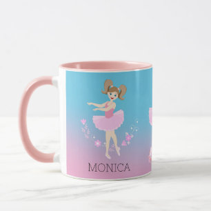 Caneca Bonito Festa de aniversário da garota Ballerina