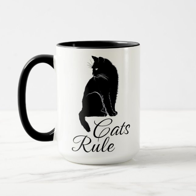 Caneca Bonito Gato De Volta - Regra De Gatos (Esquerda)