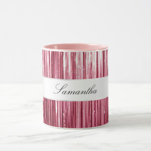 Caneca Bonito Gelado Rosa Tinsel Stripes