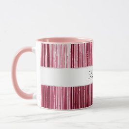 Caneca Bonito Gelado Rosa Tinsel Stripes