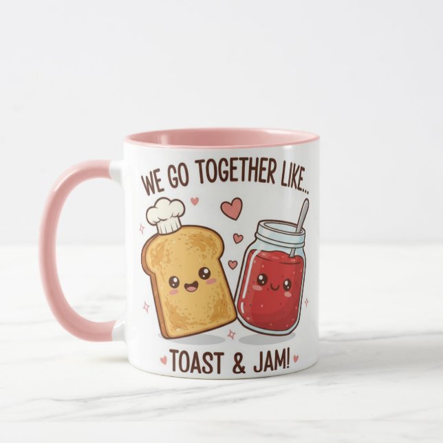 Caneca Bonito Nós Combinamos Como Torrada e Geléia Dia do (Esquerda)