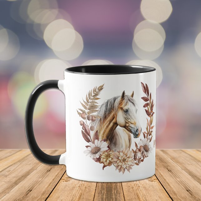 Caneca Bonito Palomino QuarterHorário do outono (Criador carregado)