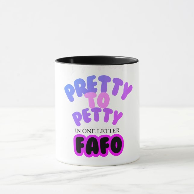 Caneca Bonito para Suave em Uma Letra FAFO (Centro)