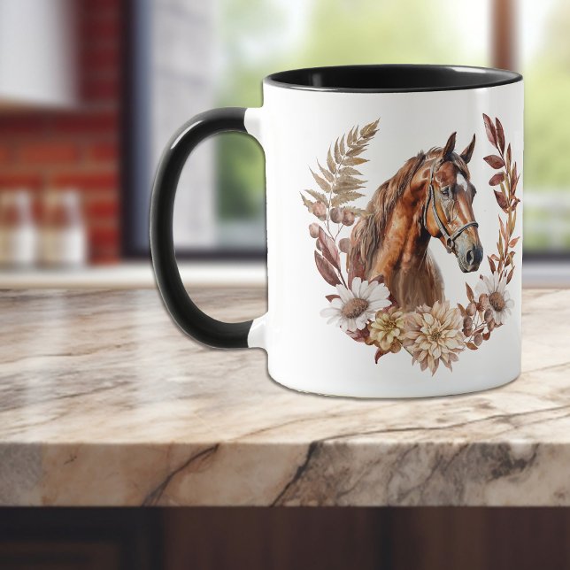 Caneca Bonito Red Sorrel Horse Outono (Criador carregado)
