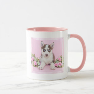 Caneca Bonito Rouco com Rosas Rosa