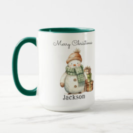 Caneca Bonito Snowman Personalizado e Presentes de Natal