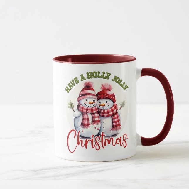 Caneca Bonito Tenha Um Natal Holly Jolly/Neve (Direita)