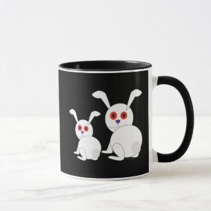 Caneca Bonitos brancos descobertos e personalizáveis com