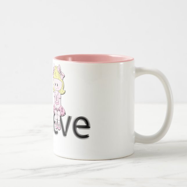 Caneca Bonnie da fita cor-de-rosa (Direita)