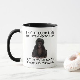 Caneca Bonobo Mug Funny Thinking Ape