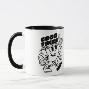 Caneca Bons tempos para o chá   Lover de chá retrô minima
