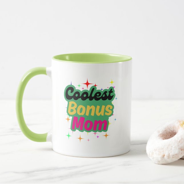Caneca Bonus Mom giftful Design Typography (Com Donut)