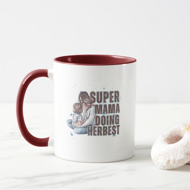 Caneca Bonus Mom Giftful Modern Typography Mug (Com Donut)