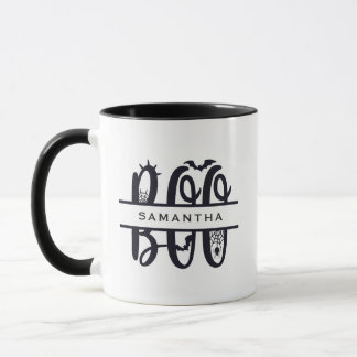 Caneca Boo Bats & Spider Web Monograma Personalizado