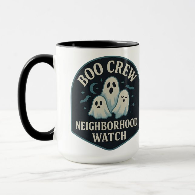 Caneca Boo Crew—Neighborhood Watch | Halloween Gifts (Esquerda)