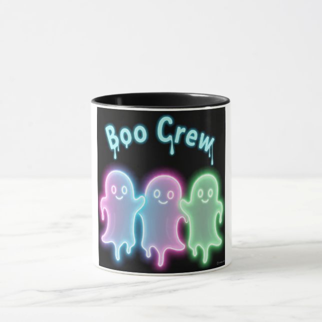 Caneca Boo Crew Neon Ghosts Halloween Mug (Centro)