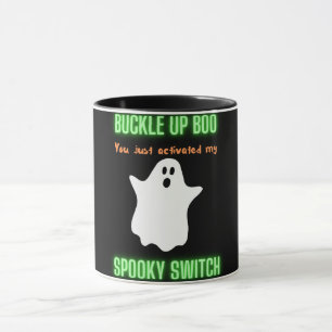 Caneca Boo de Encerramento Você Acendeu Meu Switch Spooky