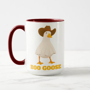 Caneca Boo Goose Halloween Engraçado Fantasma Simples Div