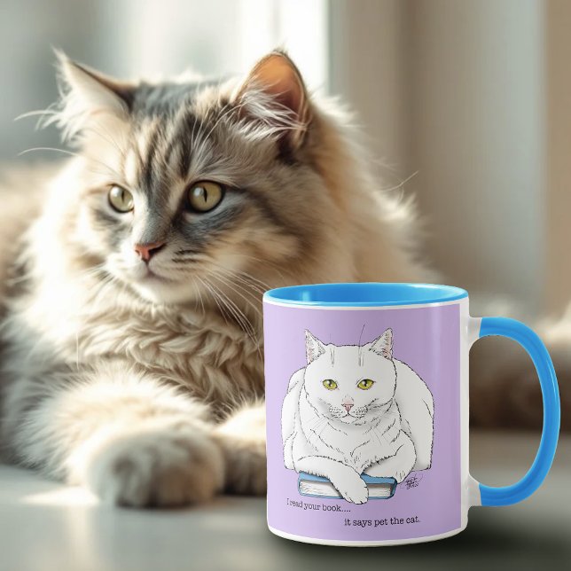 Caneca Book Cat (Criador carregado)