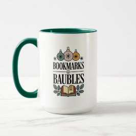 Caneca Bookmarks & Baubles Holiday