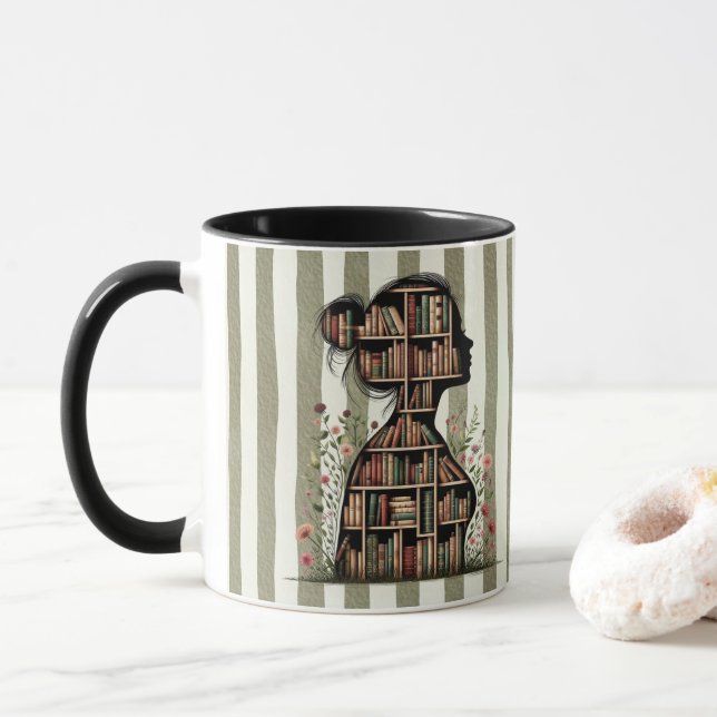 Caneca Books Feed My Imagination for Bookish (Com Donut)