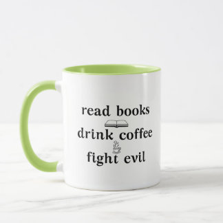 Caneca Bookworms Leia Livros Beba Café Mau