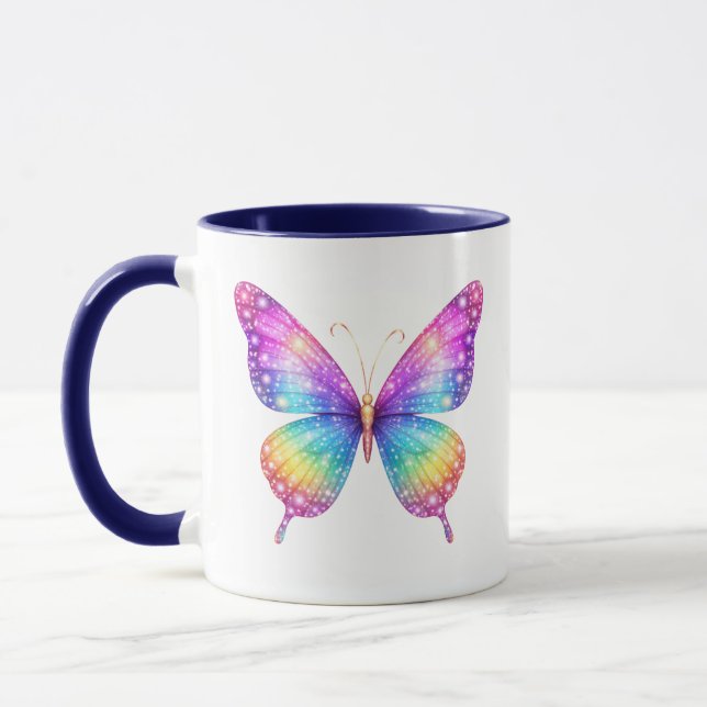 Caneca Borboleta Brilhante (Esquerda)