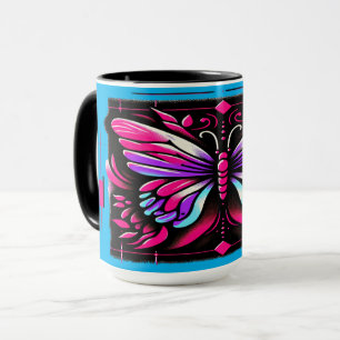 Caneca "Borboleta Brilhante" - Mug personalizável