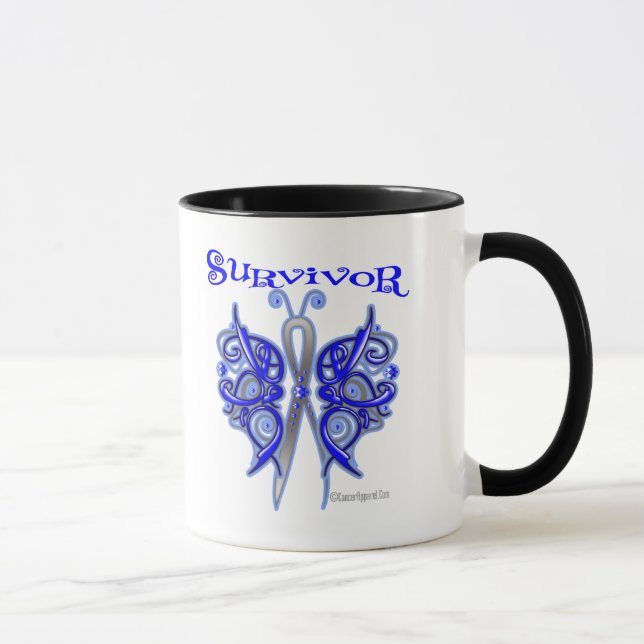 Caneca Borboleta celta do sobrevivente - cancro do cólon (Direita)