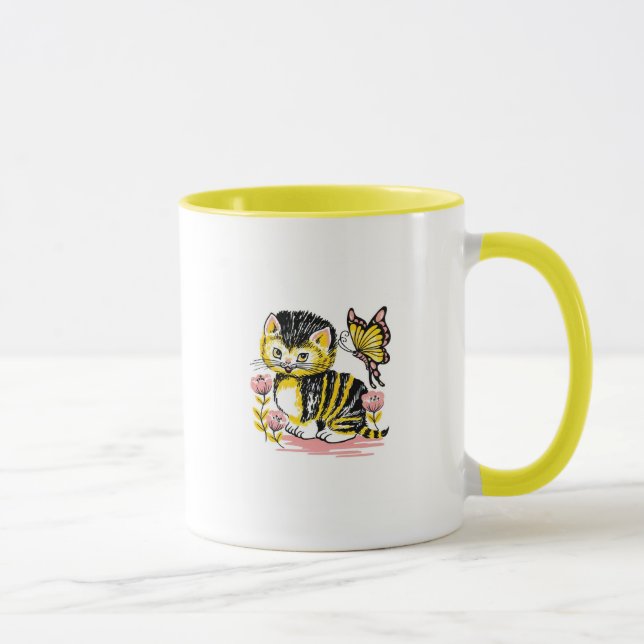 Caneca Borboleta e Kitten (Direita)
