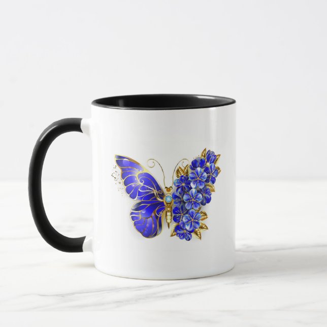 Caneca Borboleta Flor Sapphire (Esquerda)
