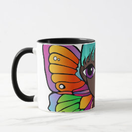 Caneca Borboleta Mulher Café Mug