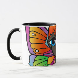 Caneca Borboleta Mulher Café Mug