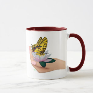 Caneca Borboleta no Lotus Bloom