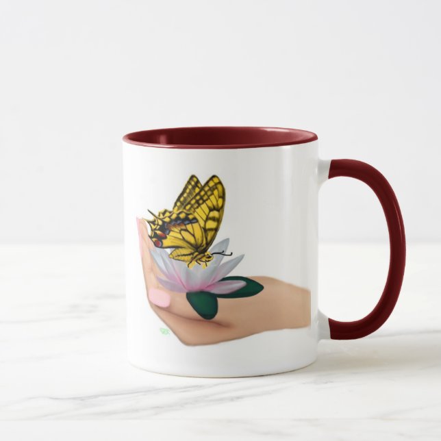 Caneca Borboleta no Lotus Bloom (Direita)