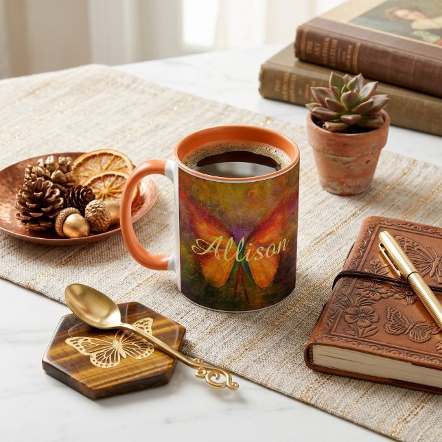 Caneca Borboleta personalizada fancy  (Criador carregado)