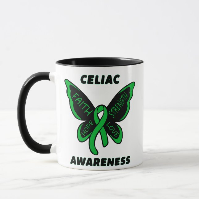 Caneca Borboleta/Sensibilização...Celiac Mug (Esquerda)