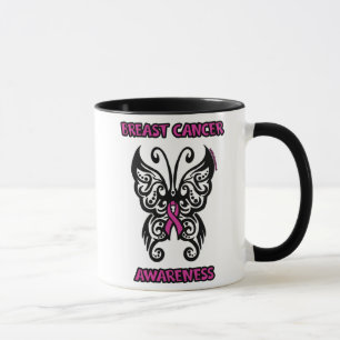 Caneca Borboleta/Tribal...Cancer da mama