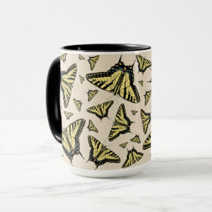 Caneca Borboletas Amarelas do Sudoeste Rabo de Andorinha