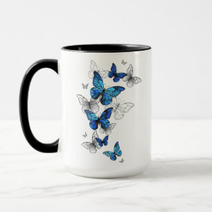 Caneca Borboletas Azuis Morpho